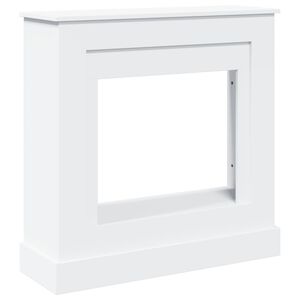 vidaXL Borde de chimenea madera de ingenier&iacute;a blanco 90x30x90 cm