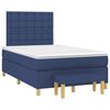 vidaXL Cama box spring con colch&oacute;n tela azul 120x200 cm