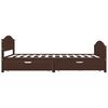 vidaXL Estructura cama 2 cajones madera pino marr&oacute;n oscuro 160x200cm