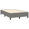 vidaXL Cama box spring con colch&oacute;n y LED tela gris oscuro 120x200 cm