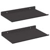 vidaXL Estante flotante 2 pcs Negro 30 x 17,5 x 2,5 cm Acero