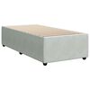 vidaXL Cama box spring con colch&oacute;n terciopelo gris claro 80x200 cm
