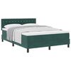 vidaXL Cama tipo Box Spring Verde oscuro 140 x 190 cm Terciopelo