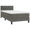 vidaXL Cama box spring con colchón terciopelo gris oscuro 80x200 cm