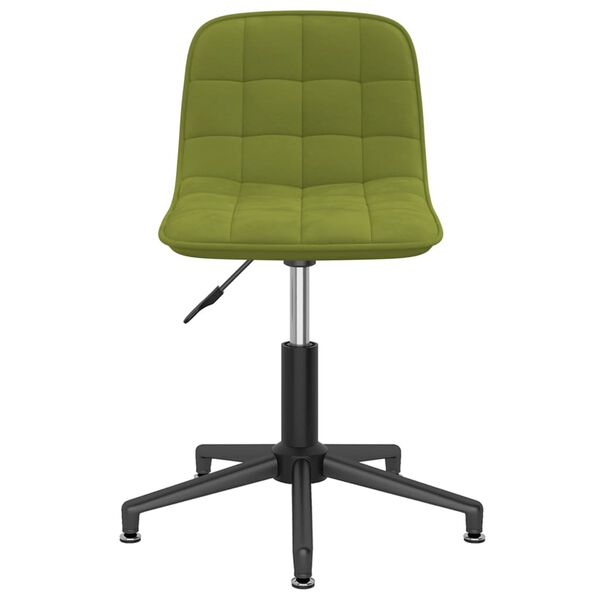 vidaXL Silla de comedor giratoria de terciopelo verde claro
