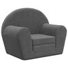 vidaXL Sof&aacute; cama infantil felpa suave gris antracita