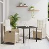 vidaXL Conjunto de Comedor de Jard&iacute;n 3 pcs Beige rat&aacute;n sint&eacute;tico