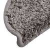 vidaXL Alfombrillas para escaleras 30 unidades 56x17x3 cm Gris Semicircular