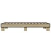 vidaXL Estructura cama madera ingenier&iacute;a metal roble Sonoma 90x200 cm