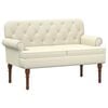 vidaXL Sof&aacute; amoroso con botones acolchados Crema 120 x 65 x 77 cm