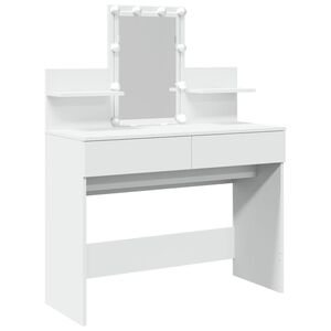 vidaXL Tocador con luces LED blanco 100x40x130 cm