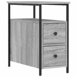 vidaXL Mesita de noche madera de ingenier&iacute;a gris Sonoma 30x60x60 cm
