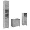 vidaXL Set muebles de ba&ntilde;o 2 piezas madera contrachapada gris hormig&oacute;n