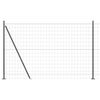 vidaXL Valla con Poste Gris 1,6 x 10 m Acero y PVC