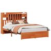 vidaXL Marco de Cama Estanter&iacute;a con caj&oacute;n Marr&oacute;n Cera 200 x 150 cm