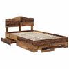vidaXL Estructura de cama con cabecera Madera vieja 120 x 190 cm
