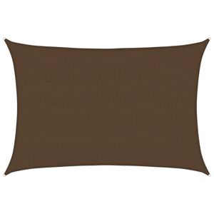 vidaXL Toldo de vela HDPE marr&oacute;n 160 g/m&sup2; 5x6 m
