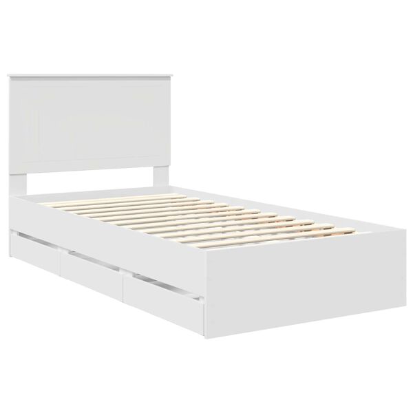 vidaXL Estructura de cama con caj&oacute;n 100 x 200 cm Madera Ingenieril