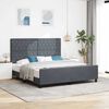 vidaXL Cama tipo Box Spring Gris oscuro 180 x 200 cm Terciopelo
