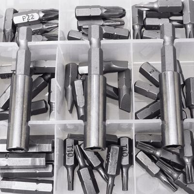Kit de puntas de acero extrafuertes para destornillador (114 unidades)
