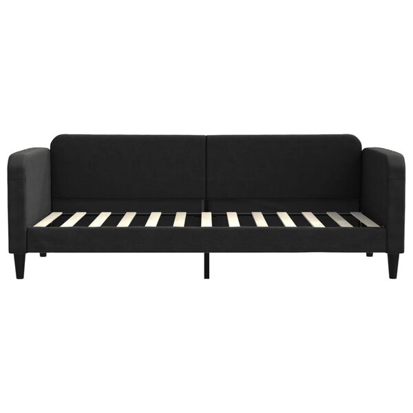 vidaXL Sof&aacute; cama sin colch&oacute;n tela negro 80x200 cm