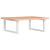 vidaXL Estante de lavabo de pared de acero y madera maciza de roble