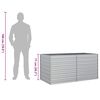 vidaXL Arriate de acero galvanizado plateado 160x80x77 cm