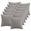 vidaXL Funda de almohada 12 pcs HEERLEN Gris Claro 45 x 45 cm pana