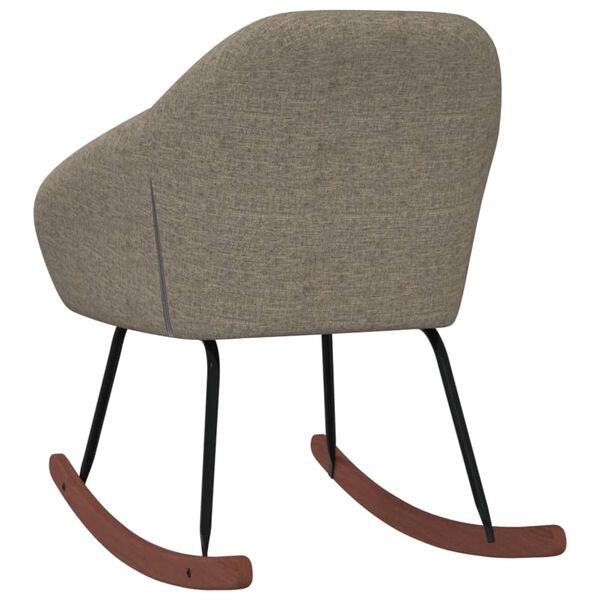 vidaXL Silla mecedora de tela gris taupe