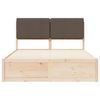 vidaXL Estructura de Cama con Cabecera Tapizada Taup&eacute; 150 x 200 cm