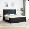 vidaXL Cama tipo Box Spring con colch&oacute;n Negro 180 x 200 cm Terciopelo
