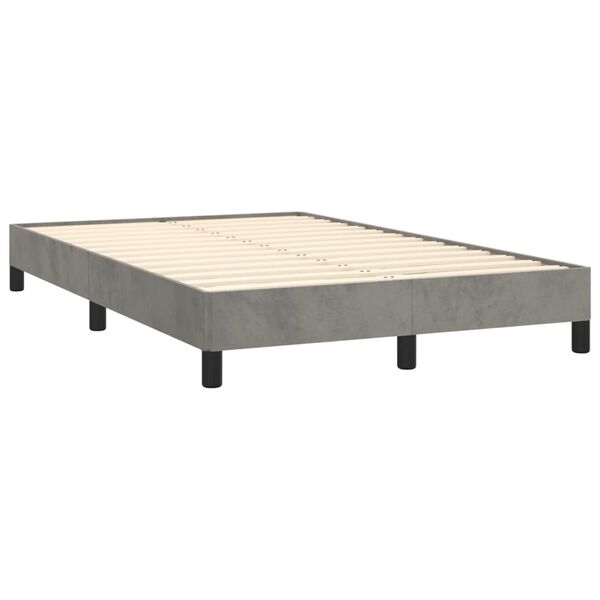 vidaXL Estructura de cama sin colchón terciopelo gris claro 120x190 cm