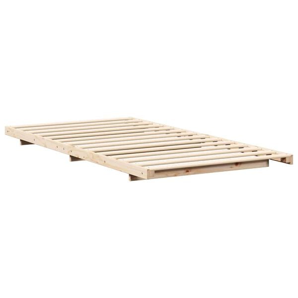 vidaXL Estructura de cama Marrón 90 x 210 cm Madera maciza de pino