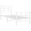 vidaXL Estructura cama sin colch&oacute;n con estribo metal blanco 75x190 cm