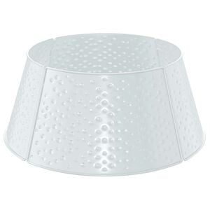vidaXL Falda de &aacute;rbol de Navidad Cono Blanco &Oslash; 62 x 25 cm Acero