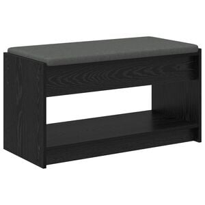 vidaXL Banco de entrada Roble Negro 83 x 38 x 45 cm
