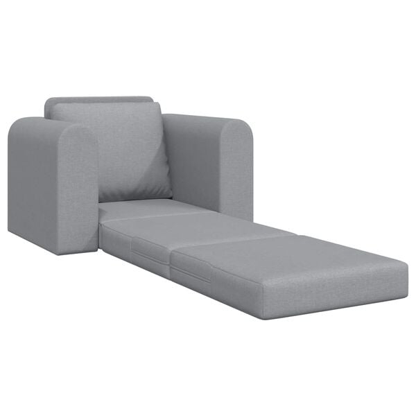 vidaXL Sof&aacute; cama Gris Claro 98 x 71 x 83 cm tela