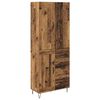 vidaXL Aparador alto 2 uds. Madera vieja 69,5 x 34 x 180 cm