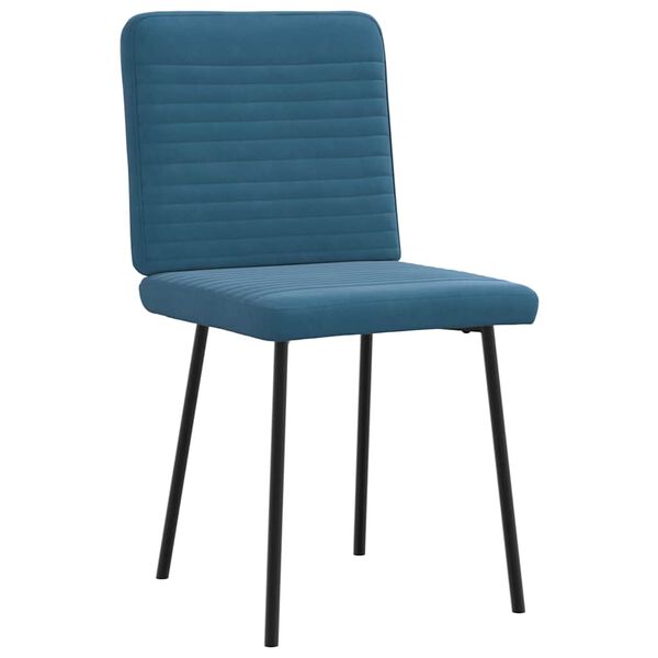vidaXL Sillas de comedor 4 unidades terciopelo azul
