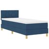 vidaXL Cama tipo Box Spring con colch&oacute;n Azul 80 x 200 cm tela