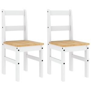 vidaXL Sillas de comedor Panama 2 uds madera pino blanco 40x46x90 cm