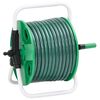vidaXL Carrete de manguera de pie con set racores PVC verde 0,5" 30 m
