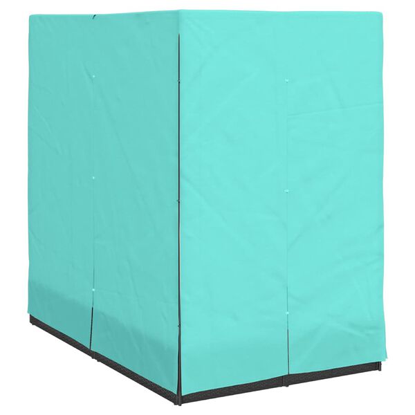 vidaXL Tumbona doble Tuquesa 205 x 129 x 200 cm rat&aacute;n sint&eacute;tico