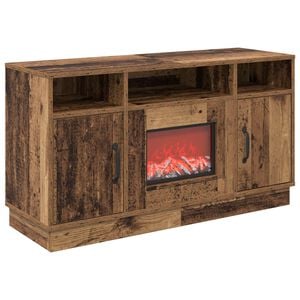 vidaXL Chimenea el&eacute;ctrica Madera envejecida 100 x 33 x 55 cm