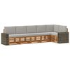 vidaXL Conjunto de sof&aacute;s de exterior 6 uds. Natural y Gris Claro