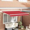 vidaXL Toldo Retr&aacute;ctil Manual Rojo 350 x 200 cm tela