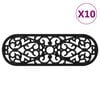 vidaXL Alfombrillas de escalera de goma 10 uds goma 25x75 cm