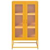 vidaXL Aparador de acero amarillo mostaza 68x39x123 cm