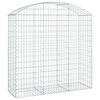 vidaXL Cesta gaviones forma arco hierro galvanizado 150x50x140/160 cm