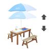 AXI Mesa de picnic arena/agua Dennis con cocina de juguete y bancos
